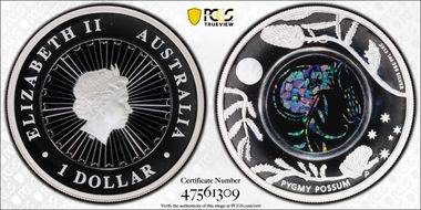 2013-P $1 Pygmy Possum - Opal PR69DCAM