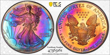 2002-W $1 Silver Eagle PR68DCAM