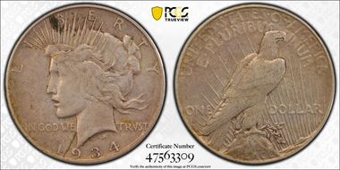 1934-S $1 VF35