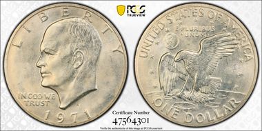 1971-S $1 Silver MS64