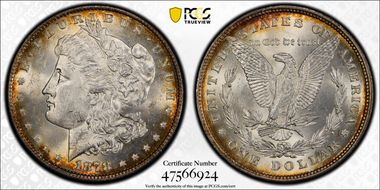 1878 8TF $1 VAM 17, Diagonal in 8 MS63