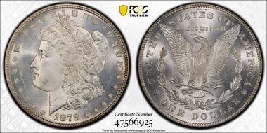 1878 7/8TF $1 Strong, VAM 38, 7/5 MS64