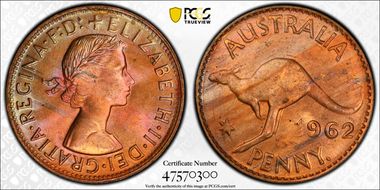 1962 Y. (p) 1D MS64RB