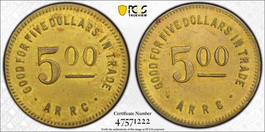 (1935-1936) $5 Alaska RRC Bingle AU58