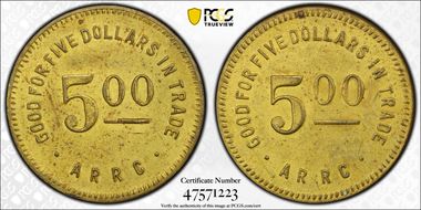 (1935-1936) $5 Alaska RRC Bingle MS61