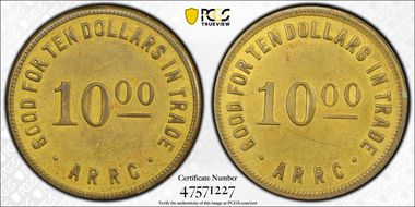 (1935-1936) $10 Alaska RRC Bingle AU58