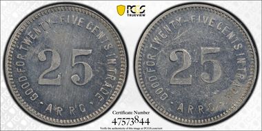 (1935-36) 25C Alaska RRC Bingle MS61