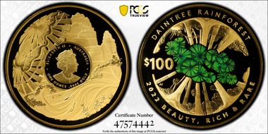2022 $100 Daintree Rainforest Au PR70DCAM