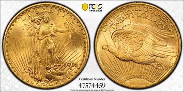 1916-S $20 MS64