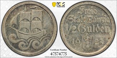 1923 1/2 G KM-144  Ag PR62