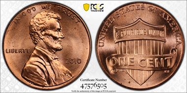 2010 1C Shield MS65+ RD