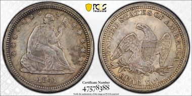1841-O 25C AU58