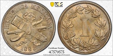 1883 1C KM-392 Cu-Ni MS65