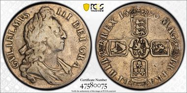 1696 Crown S-3470 1st Bust F15