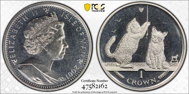 2001 Crown Two Somali Kittens KM-1072 MS67