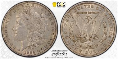 1884-S $1 XF45