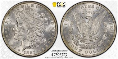 1887/6 $1 VAM 2 MS62