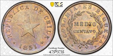 1851 1/2C KM-117.1 AU58BN