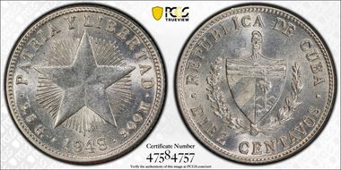 1948 10C KM-A12  Ag MS63