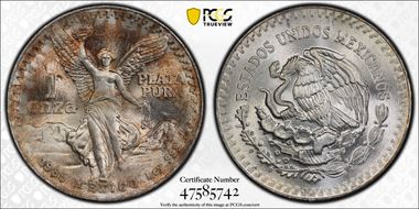 1985-Mo Onza Libertad Ag MS66