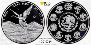 2014-Mo Onza Libertad  Ag PR69DCAM