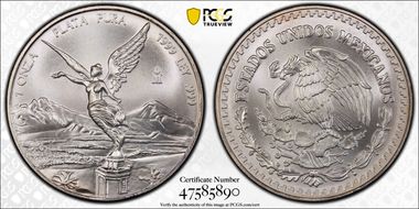 1999-Mo Onza Libertad Ag MS68
