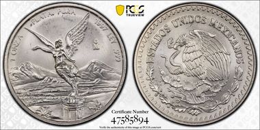 1997-Mo Onza Libertad Ag MS67