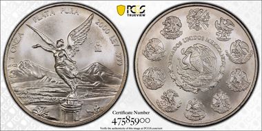 2000-Mo Onza Libertad Ag MS67