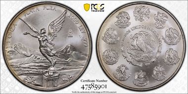 2000-Mo Onza Libertad Ag MS67