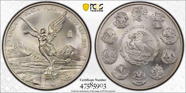 2000-Mo Onza Libertad Ag MS68
