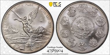 2000-Mo Onza Libertad Ag MS68