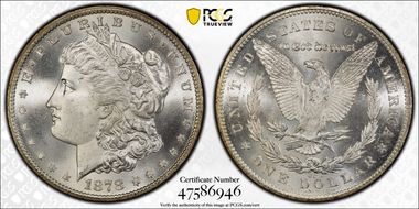 1878-CC $1 MS65+