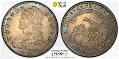 1829 50C O-112 AU58