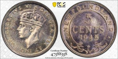 1945-C 5C MS63