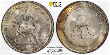 1938 50C New Rochelle MS67