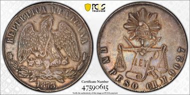 1873-CH M Peso KM-408 AU55