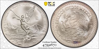 1999-Mo Onza Libertad Ag MS69