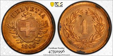 1909 B 1 Rap MS65RD