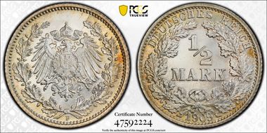 1909-F 1/2 Mk J-16 MS67