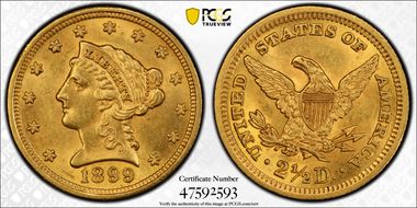 1899 $2.50 MS62