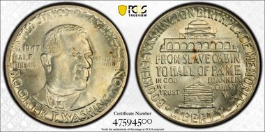 1947-D 50C Booker T. Washington MS66+