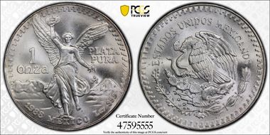 1988-Mo Onza Libertad Ag - DDO MS67