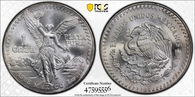 1988-Mo Onza Libertad Ag - DDO MS67