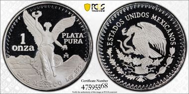 1986-Mo Onza Libertad Ag PR69DCAM