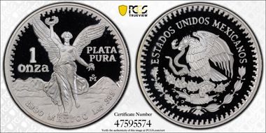 1990-Mo Onza Libertad Ag PR69DCAM