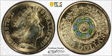 2017 $2 Remembrance Day Colorized MS65