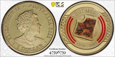 2023 $1 Vegemite Centenary Colorized PR69DCAM