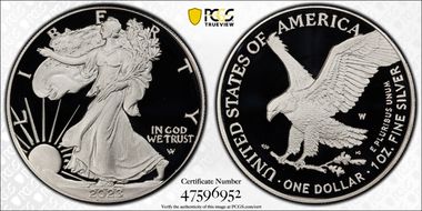 2023-W $1 Silver Eagle PR70DCAM