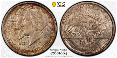 1935 50C Arkansas MS66+ 