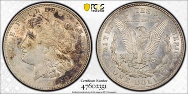 1921 $1 Morgan AU58